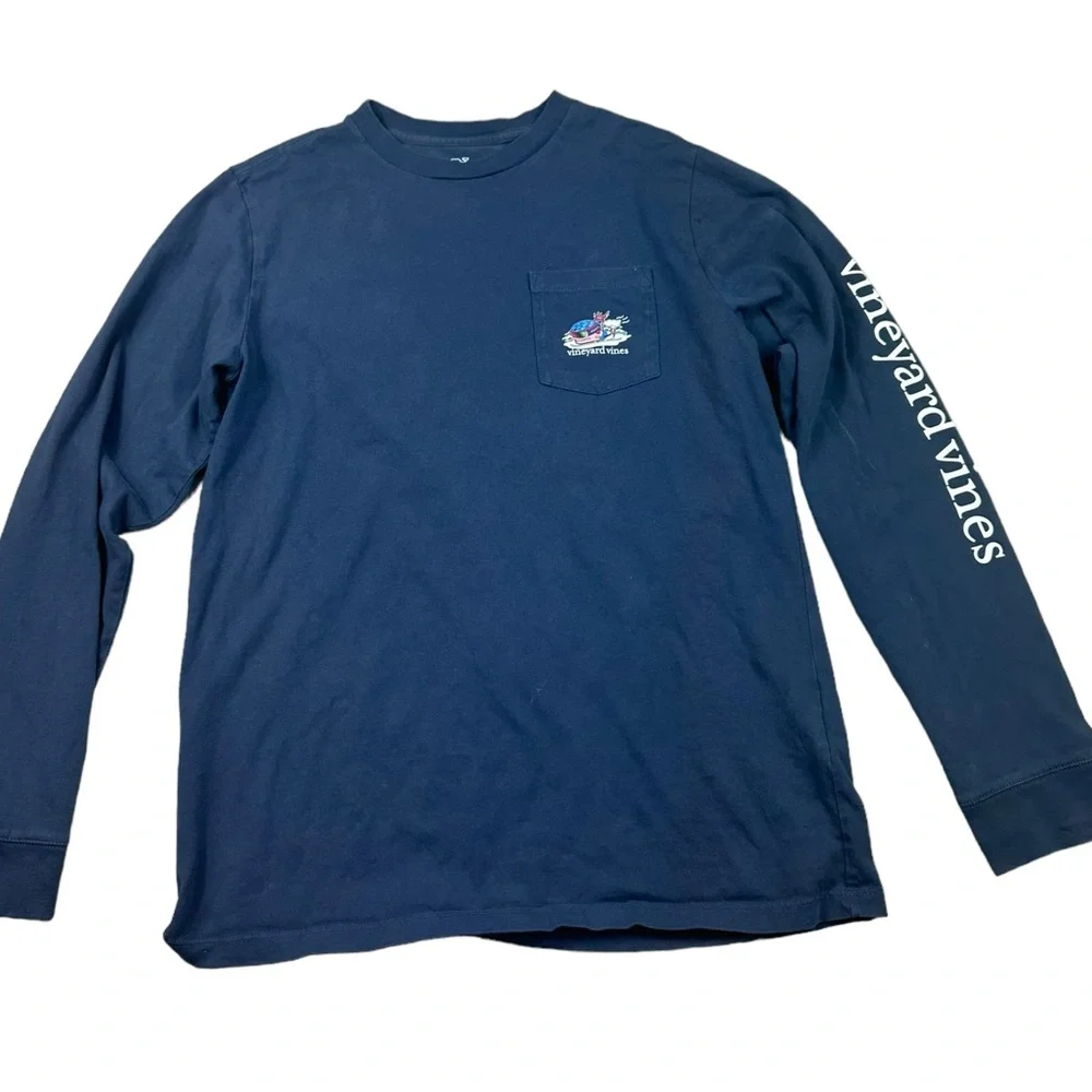 VINEYARD VINES: 1998 Ski Long Sleeve Graphic Tee -Size Large Kids